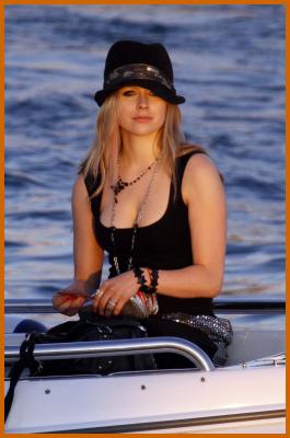 Avril Lavigne's Nice Cleavage in St. Tropez